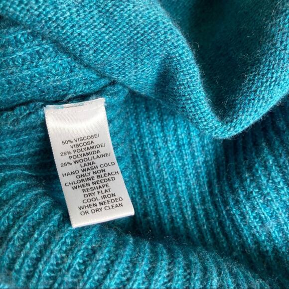 LOFT Blue Tunic Sweater With Flared Sleeves, S - Picture 6 of 7